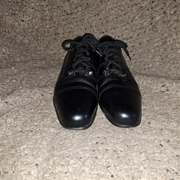 CESARE PACIOTTI-Black Leather Lace Up Oxfords-29630-Sz 7.5  display picture 2